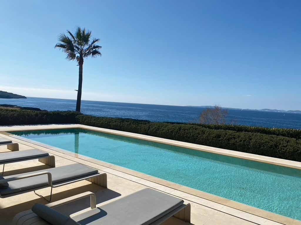 Pool and sea view pictured in the SENSES programme guide
